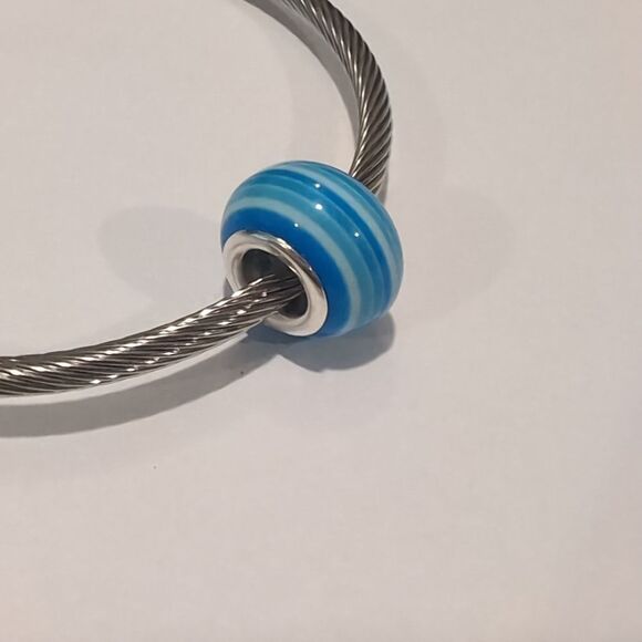 Pandora Silver Bracelet with Blue Charm - Picture 4 of 4